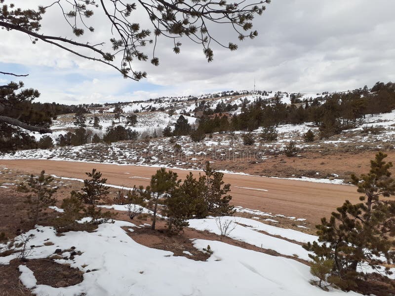 Winter Day Happy Jack Road, Cheyenne, Wy Stock Image Image of flower