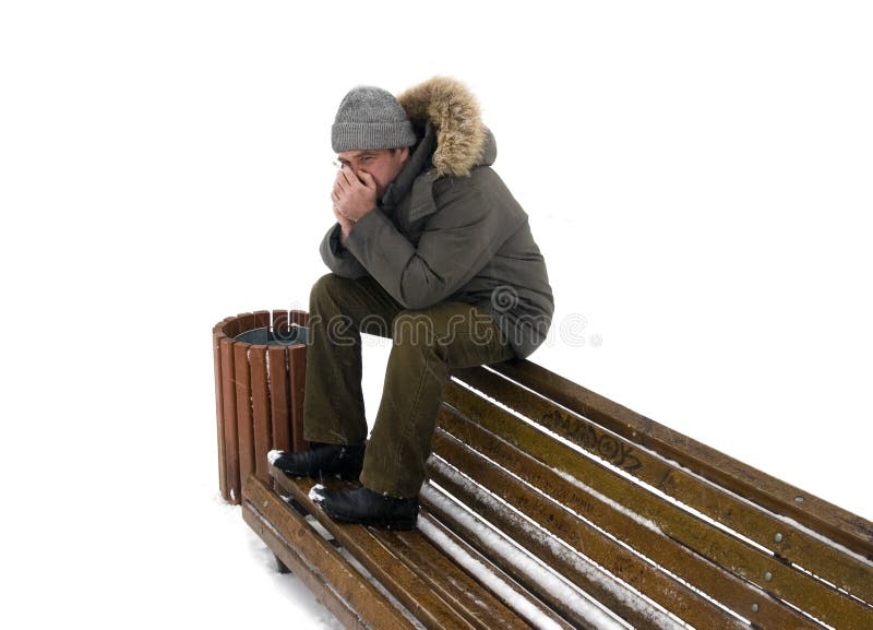 Winter Depression. Isolated Stock Photo - Image of loneliness ...