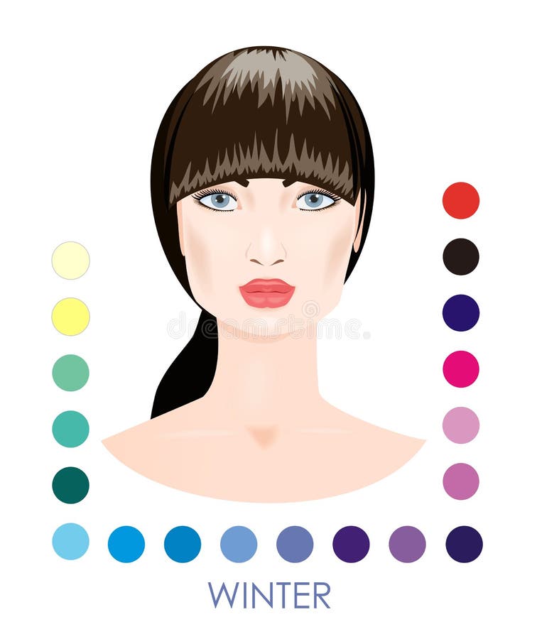 Autumn female type. Vector stock vector. Illustration of hair - 52232036