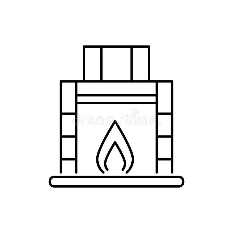 Fireplace Icon Stock Illustrations 7 794 Fireplace Icon Stock