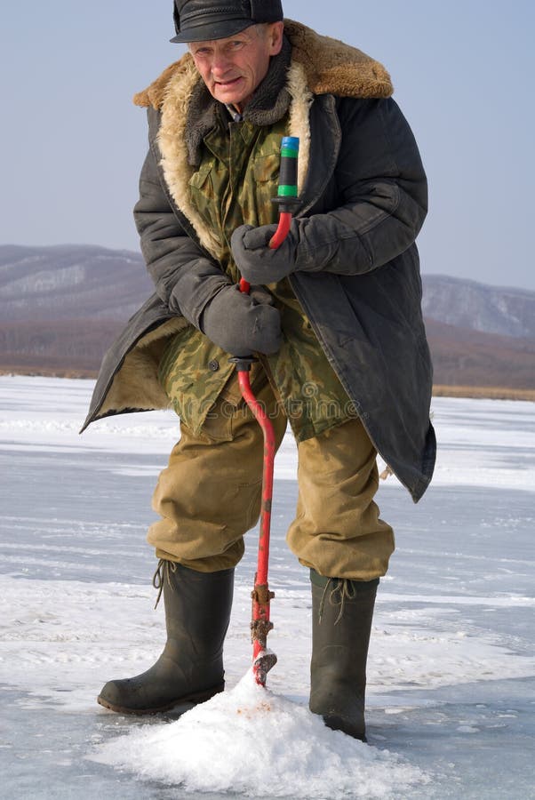 Winter Fishing 53 stock photography