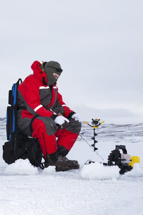 Winter Fishing stock photo