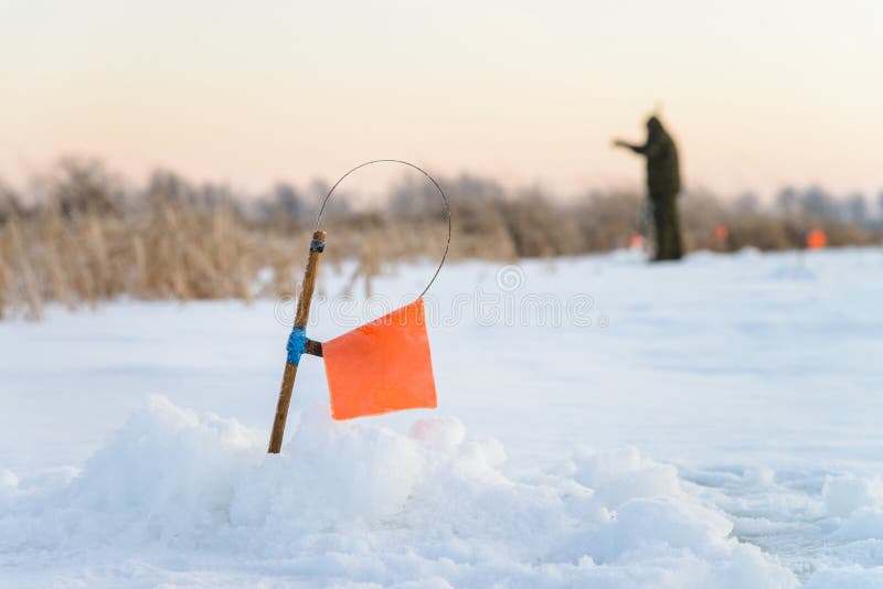 Ice Fishing Tip Up Flag Stock Photos - Free & Royalty-Free Stock