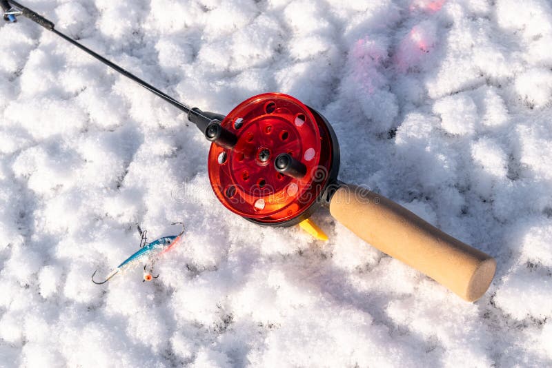 Ice fishing rod stock image. Image of outside, sport - 37516437