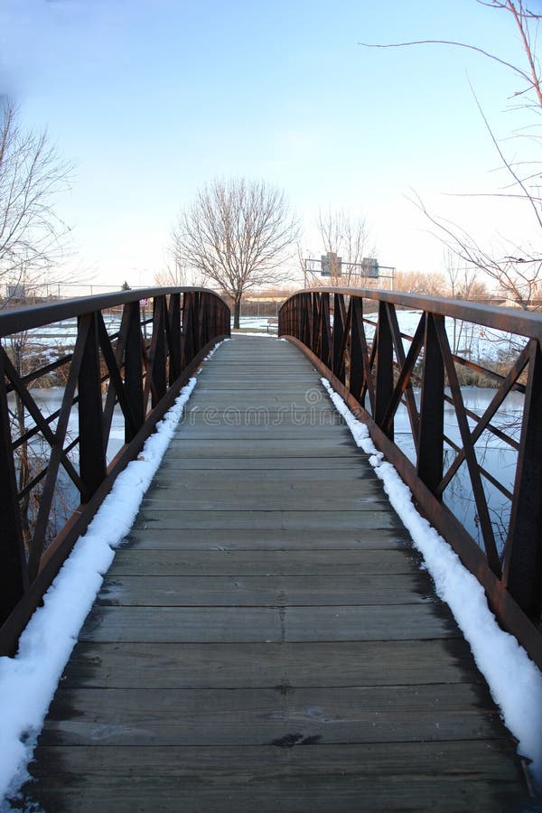 Winter on a Footbridge