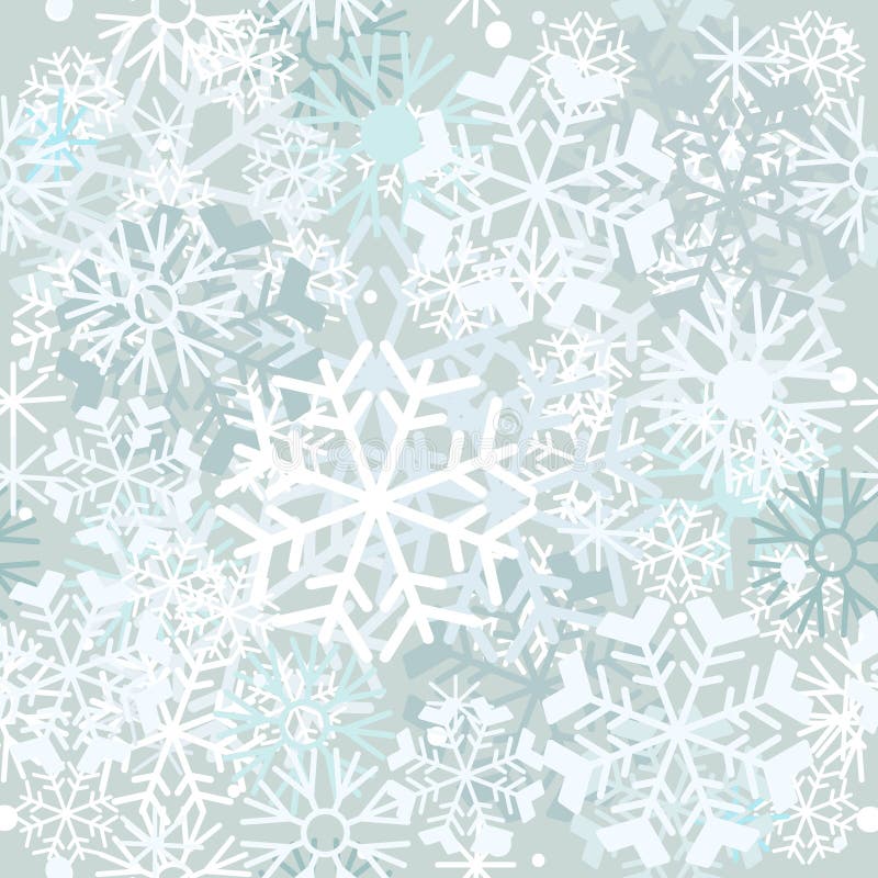 Winter frost pattern with snowflakes . Winter seamless pattern.