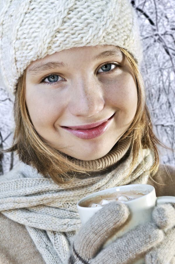 Winter girl royalty free stock image