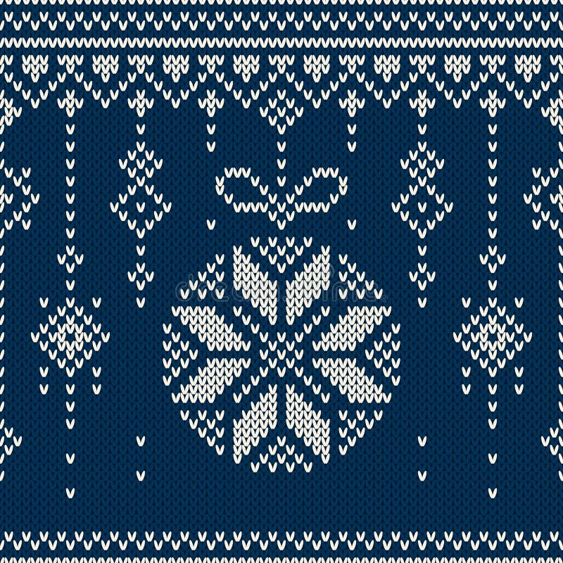winter holiday seamless knitting pattern with a christmas knitted sweater christmas tree ornaments