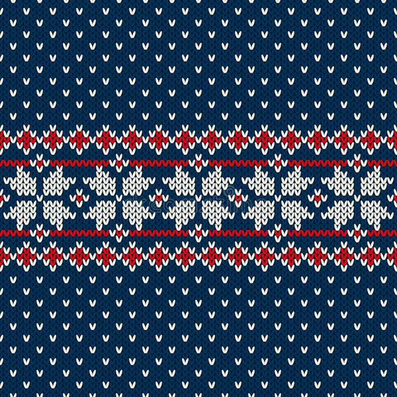Winter Holiday Sweater Design On The Wool Knitted Texture 