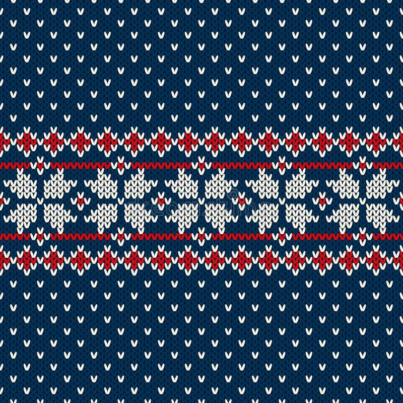 Winter Holiday Sweater Design On The Wool Knitted Texture 