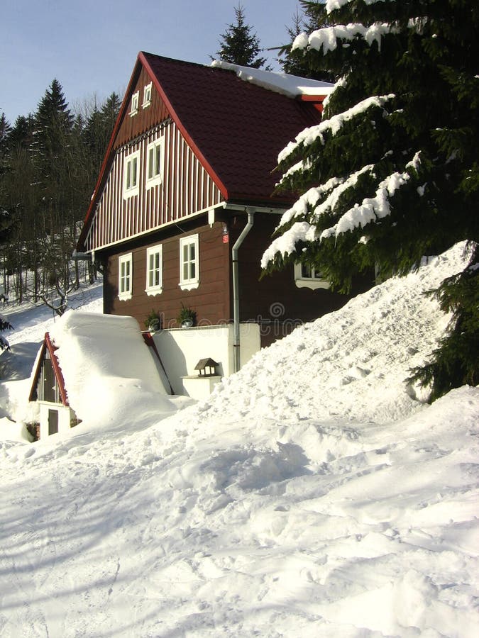 Winter house stock image Winter house stock image