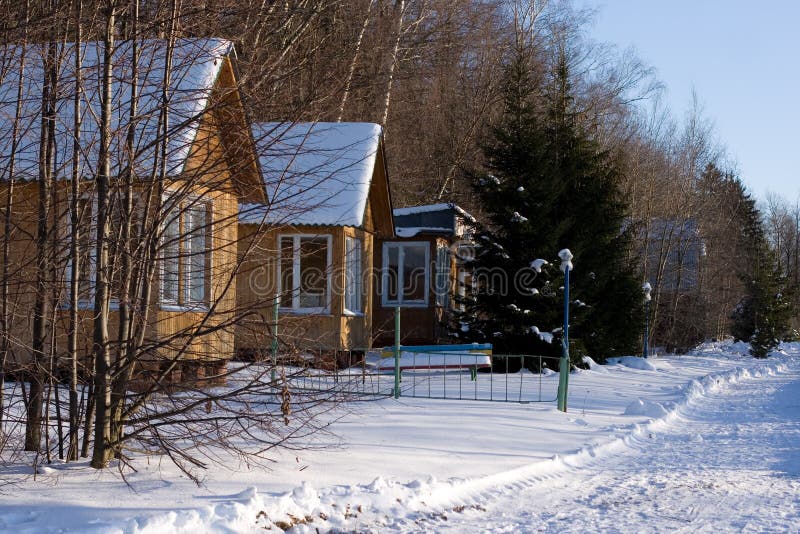 Winter houses stock photo. Image of home, village, snow 13724544