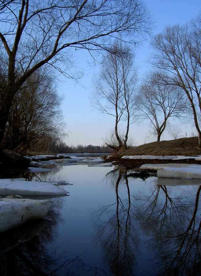Stone Lake in Cassopolis Michigan in the Winter Stock Photo Image of