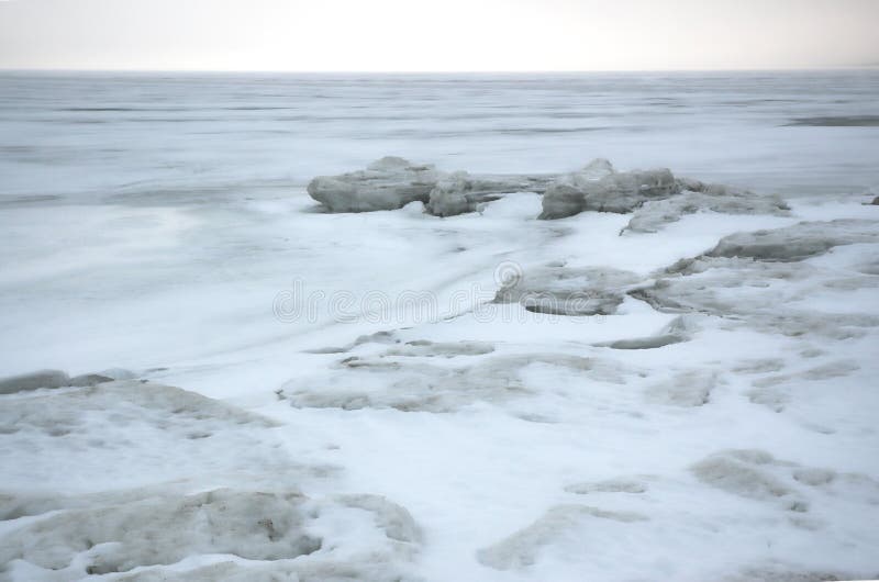 Winter ice sea.