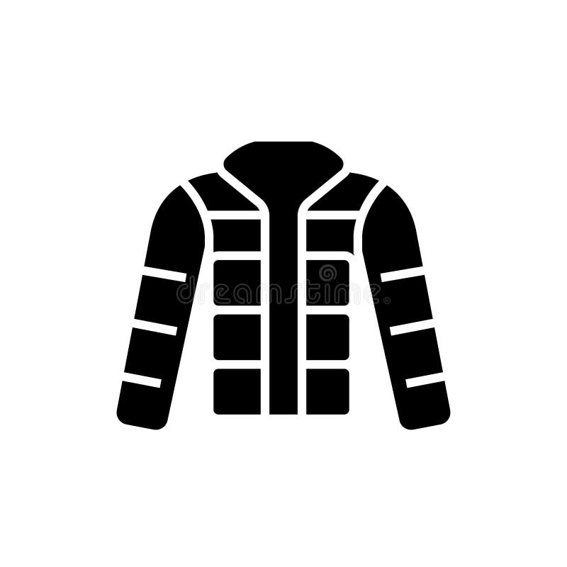 Download Winter Jacket - Down Jacket - Outdoor Icon, Vector Illustration, Black Sign On Isolated ...