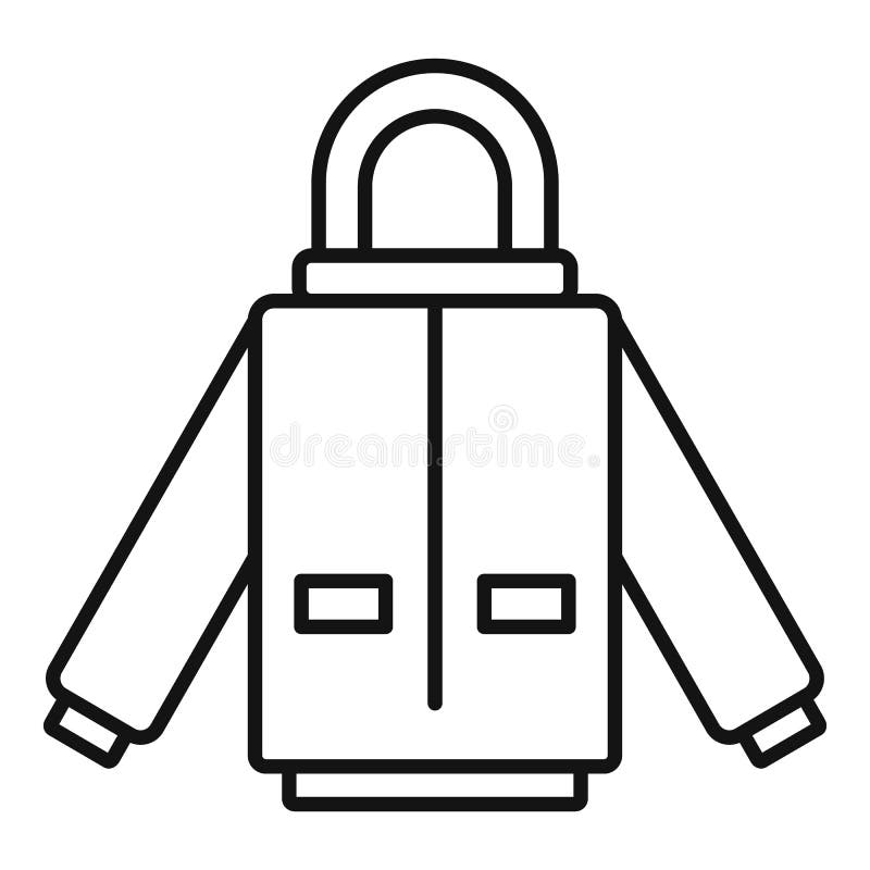 Winter Jacket Icon, Outline Style Stock Vector - Illustration of modern ...