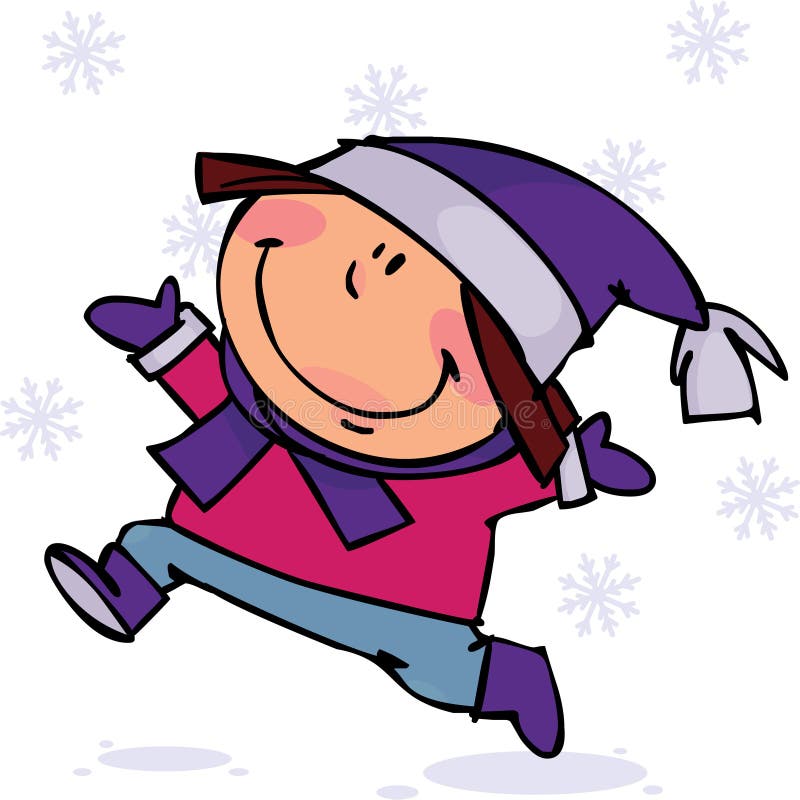 Winter kid vector illustration Winter kid vector illustration