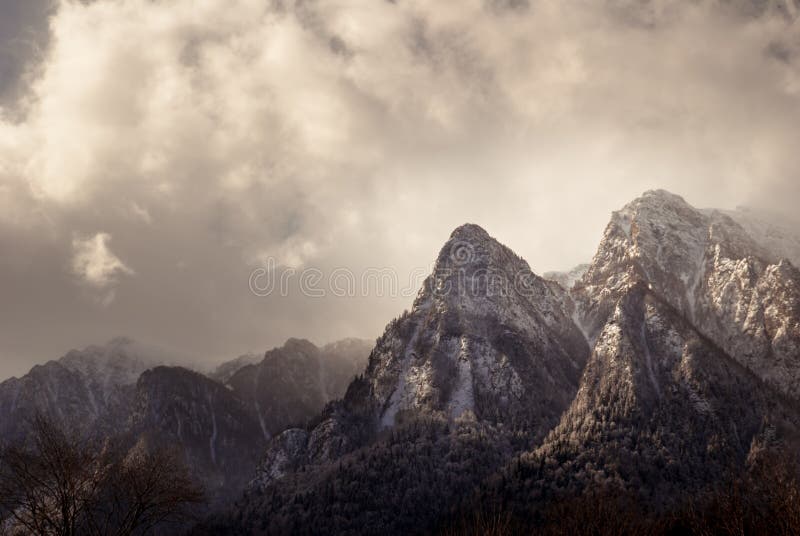 Winter landscape in Carpathians Mountains. Transylvania, Romania stock images Winter landscape in Carpathians Mountains. Transylvania, Romania stock images