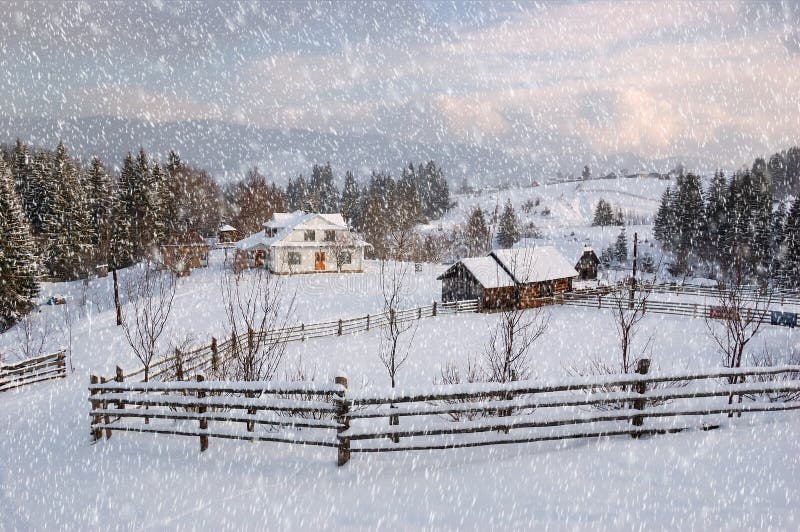 Winter landscape with snow in mountains Carpathians, Ukraine. Winter landscape with snow in mountains Carpathians, Ukraine