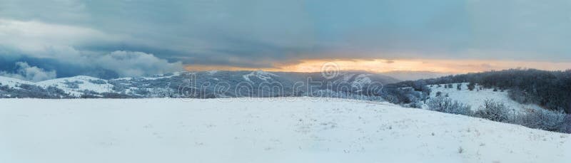 Winter landscape. Panorama. stock photo Winter landscape. Panorama. stock photo