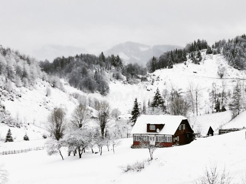 Winter landscape photography in the mountains with snow and beautiful light