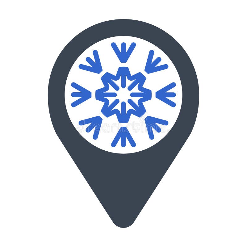 Winter location icon stock vector. Illustration of snowy 262571349