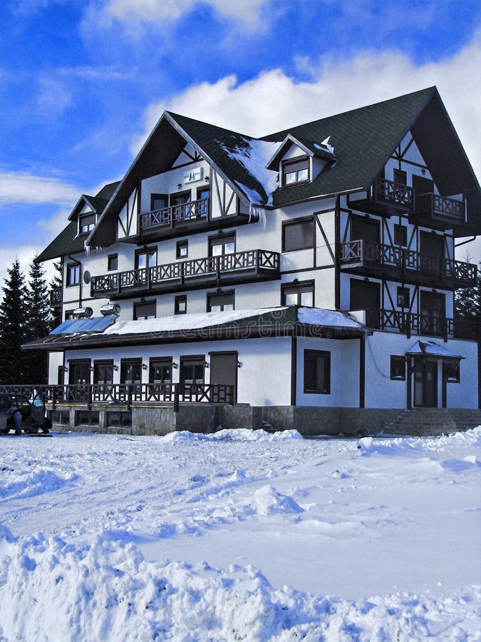 Winter lodge royalty free stock image