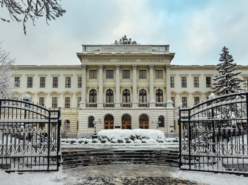 Winter Lviv city, Ukraine