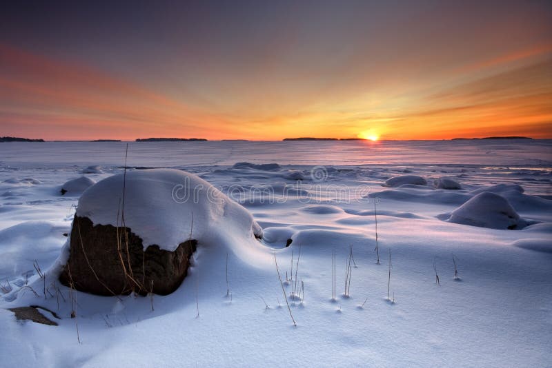 Winter morning sunrise