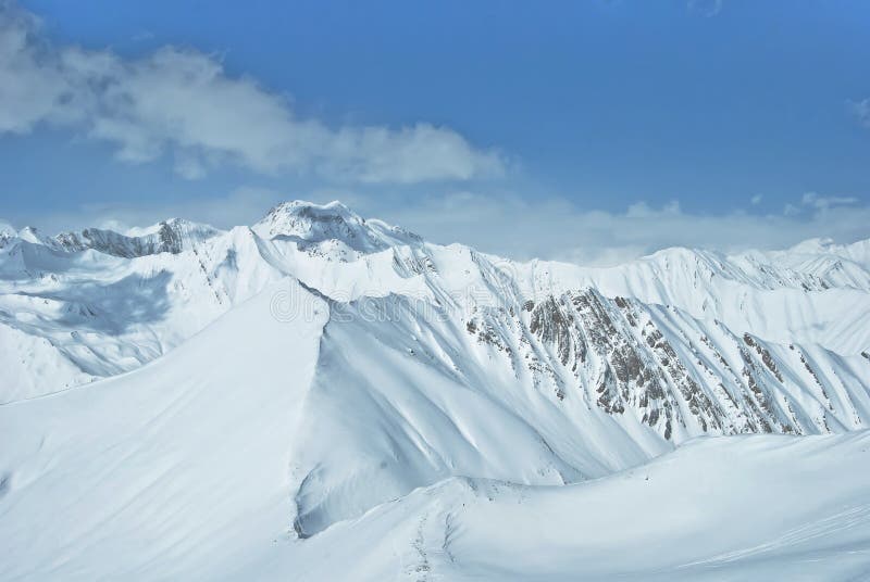 Winter Mountain in stock photo. Image of slope 34494760