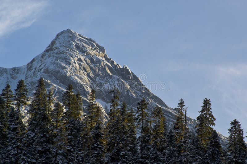 Winter mountain peak