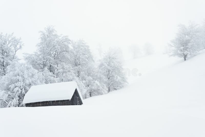 Winter in the mountain village