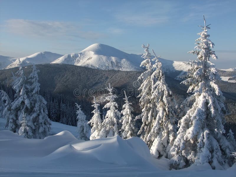 Winter in mountains