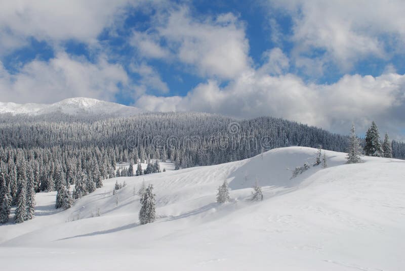 Winter in mountains