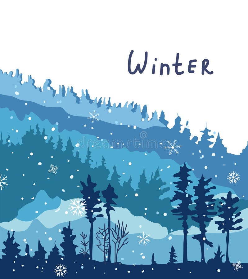 Winter mountains stock illustration. Illustration of road - 16756138