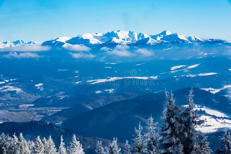 Winter in mountains