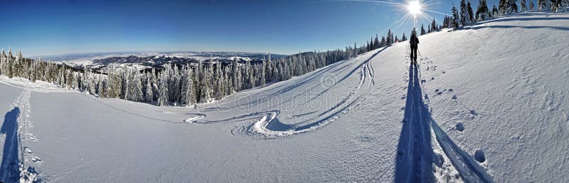 Winter in the mountains panorama