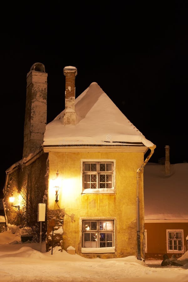 Winter house in Old Town. Tallinn, Estonia. Winter house in Old Town. Tallinn, Estonia