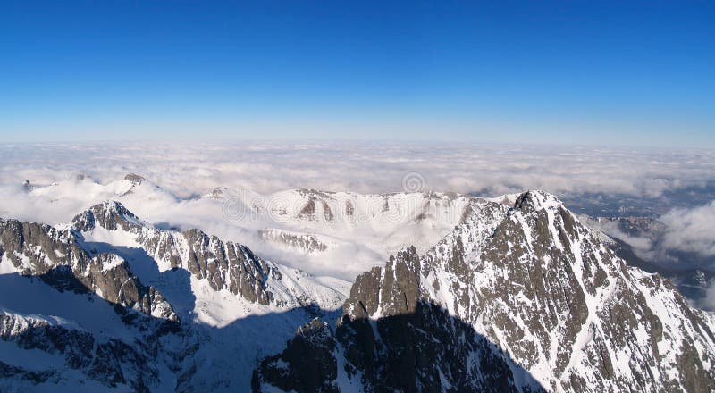 Winter outlook from Lomnicky Peak, High Tatras