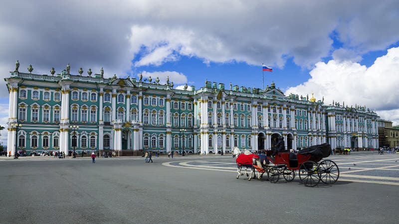 The Winter Palace on Palace Square in St. Petersburg, Russia