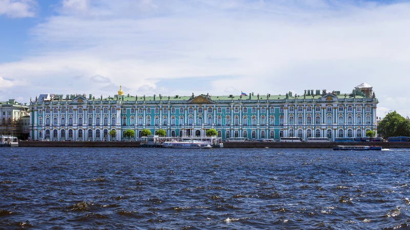 ST. PETERSBURG, RUSSIA. a View of the Winter Palace from Neva Editorial Stock Ph