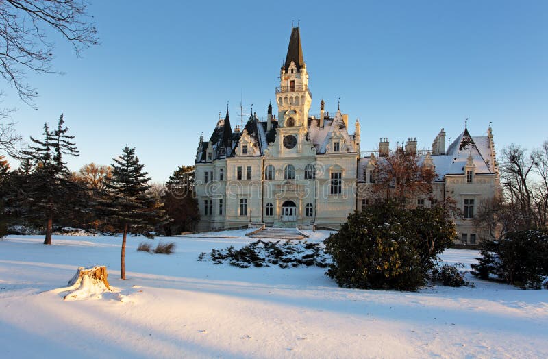 Winter park with castle - Slovakia