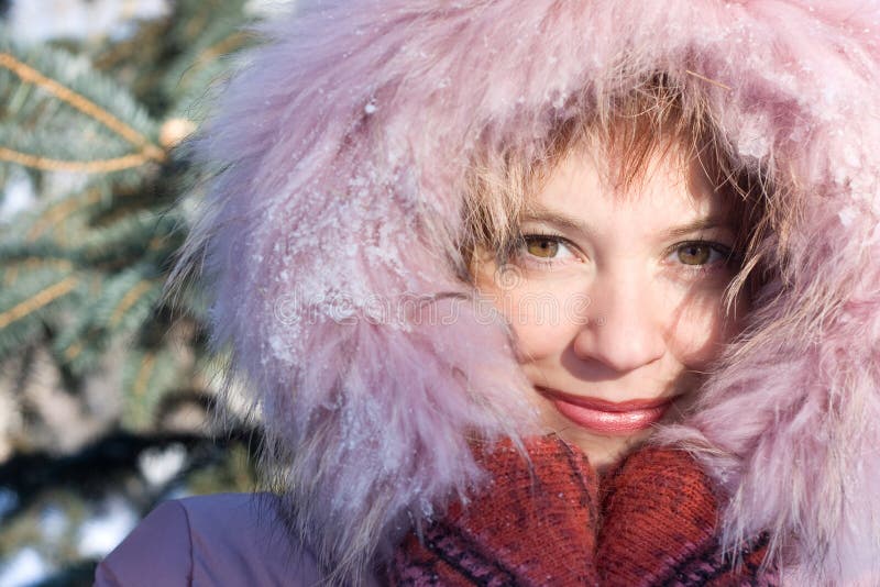 Winter portrait of girl