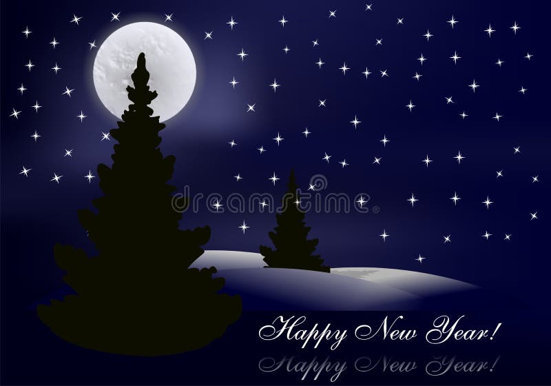 Winter postcard, cdr vector