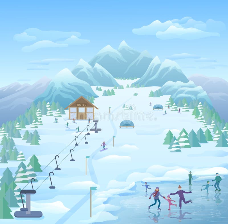 Download Snowboarding Boy In The Park Stock Vector - Illustration ...