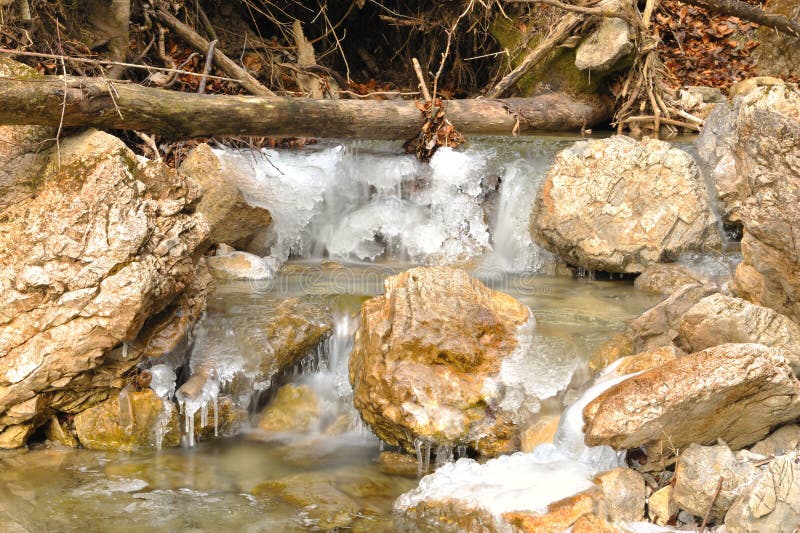 Winter river zdjęcia royalty free