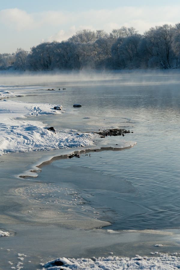 Winter. River. Frost. stock photos Winter. River. Frost. stock photos