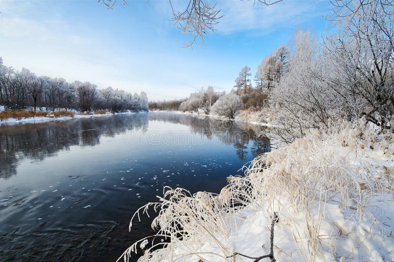 The winter river scenery