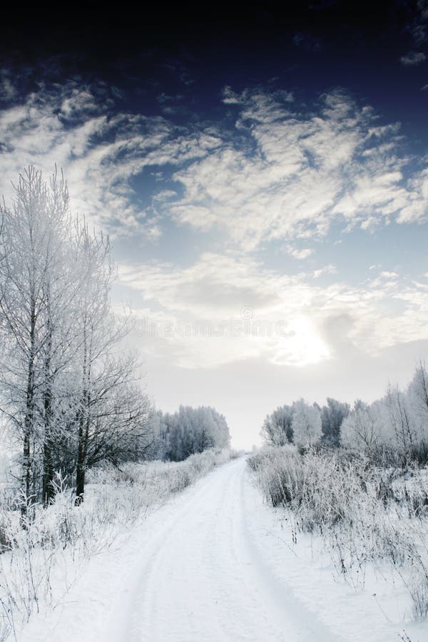 Winter road. stock photos Winter road. stock photos
