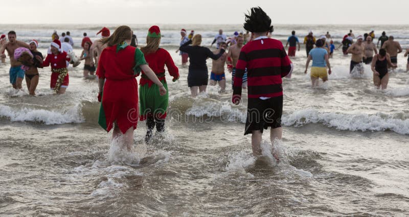 Winter sea swim